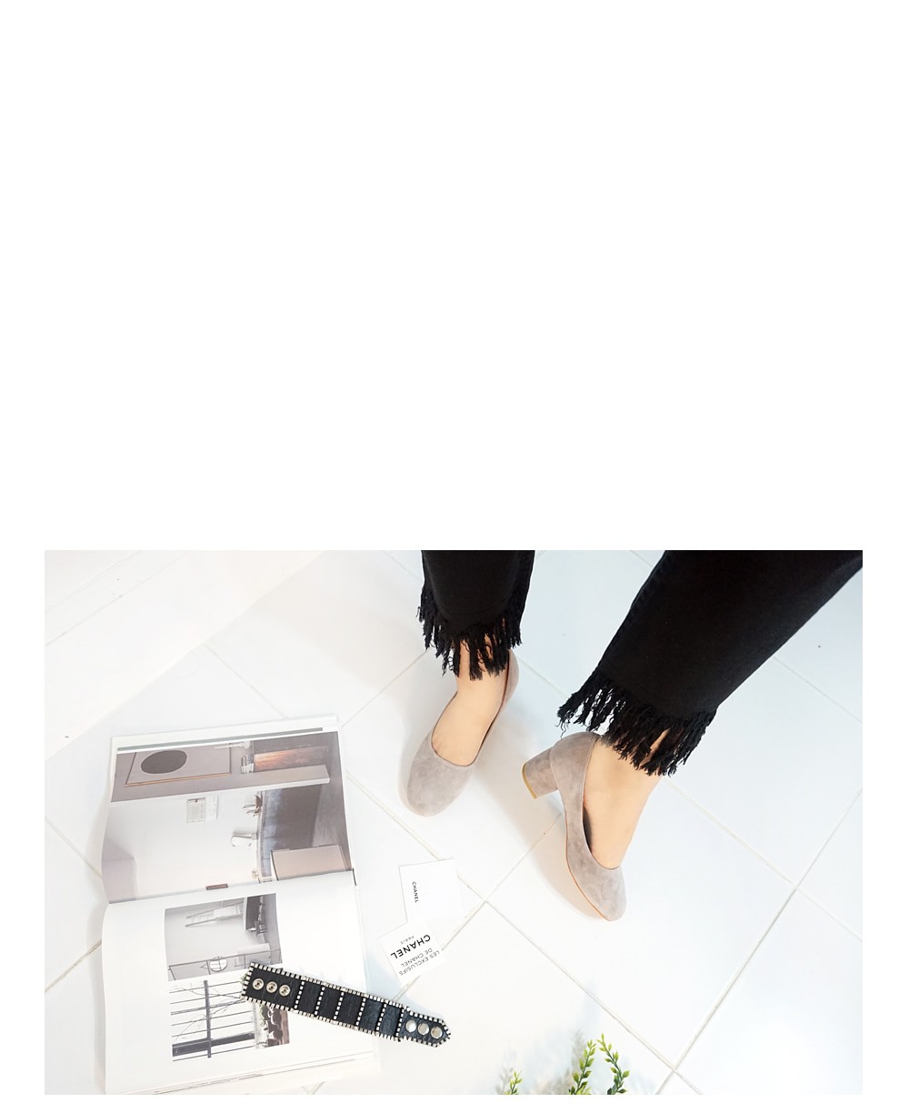 Sheepskin Midhill Pumps 6cm Shoes Simple