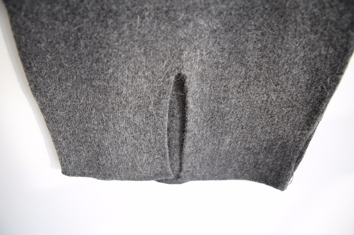 Knit winter long skirt skirt back slit