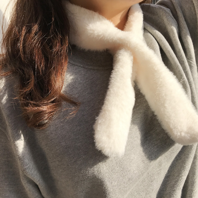 Fake Muffler Mink Rex Petite Shawl