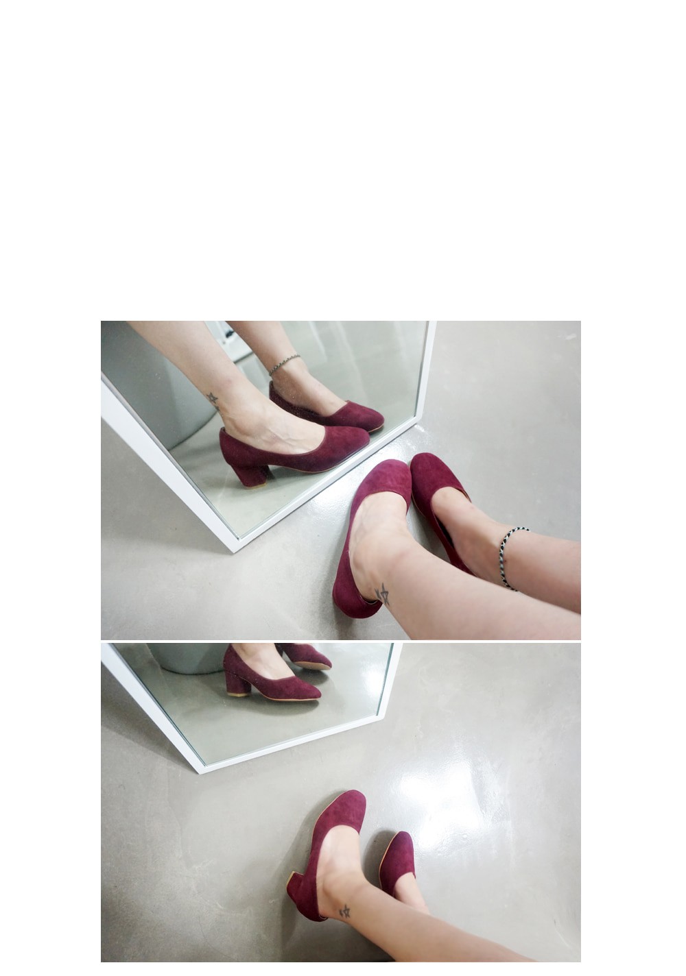 Sheepskin Midhill Pumps 6cm Shoes Simple