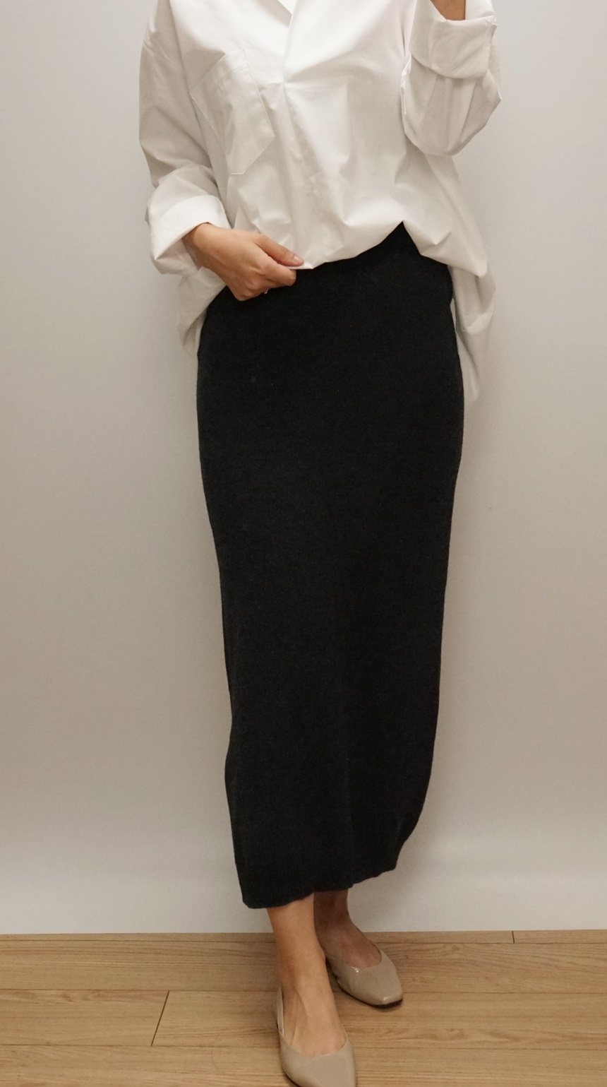 Knitted skirt Beige Brown Gray Black Briefing Band