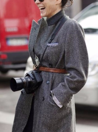 Herringbone muffler Large size Unisex French fashi