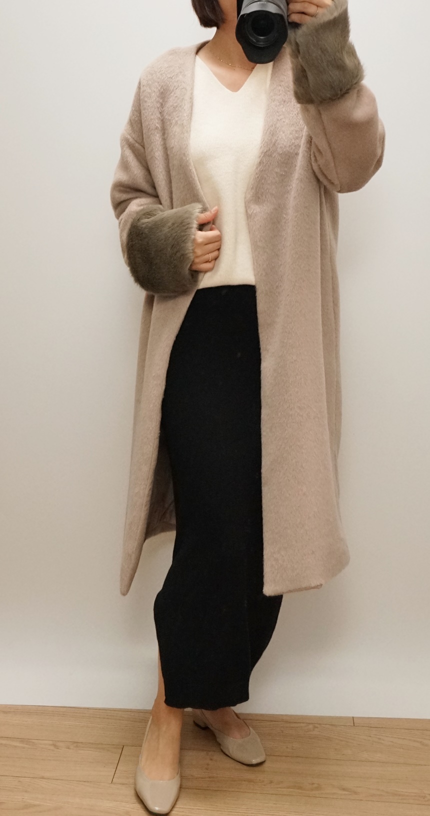 Knitted skirt Beige Brown Gray Black Briefing Band