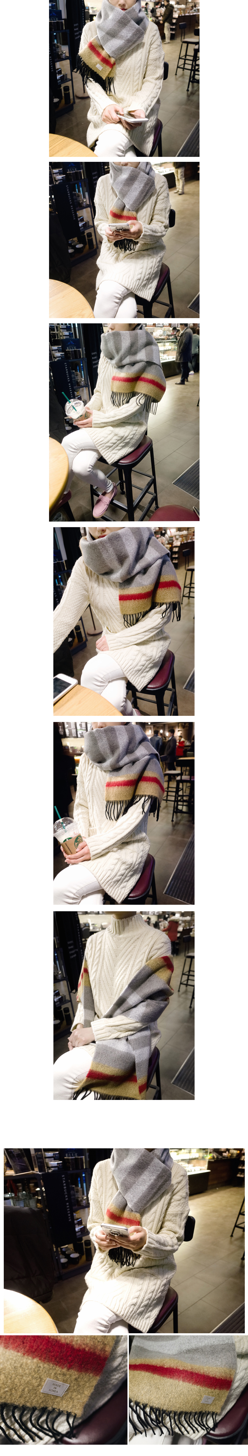 Dangara color scarf scarf knitted shawl winter dai