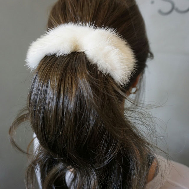 Hair Accessories Real Mink Hairpin 3color Winter D