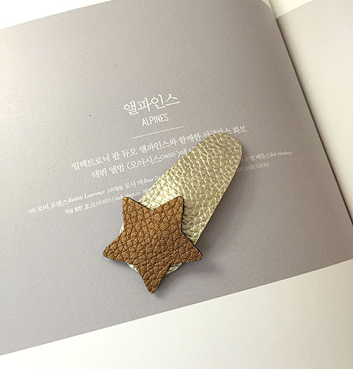 Hair Accessories Leather pearl pin L size DIY leat