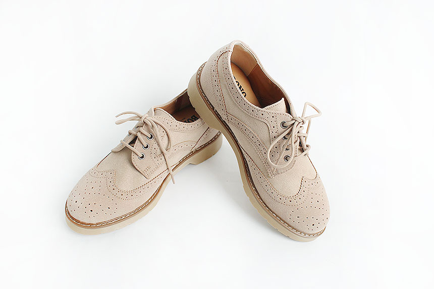 Man Suede Casual Wingtip Shoe Suit Male 30s