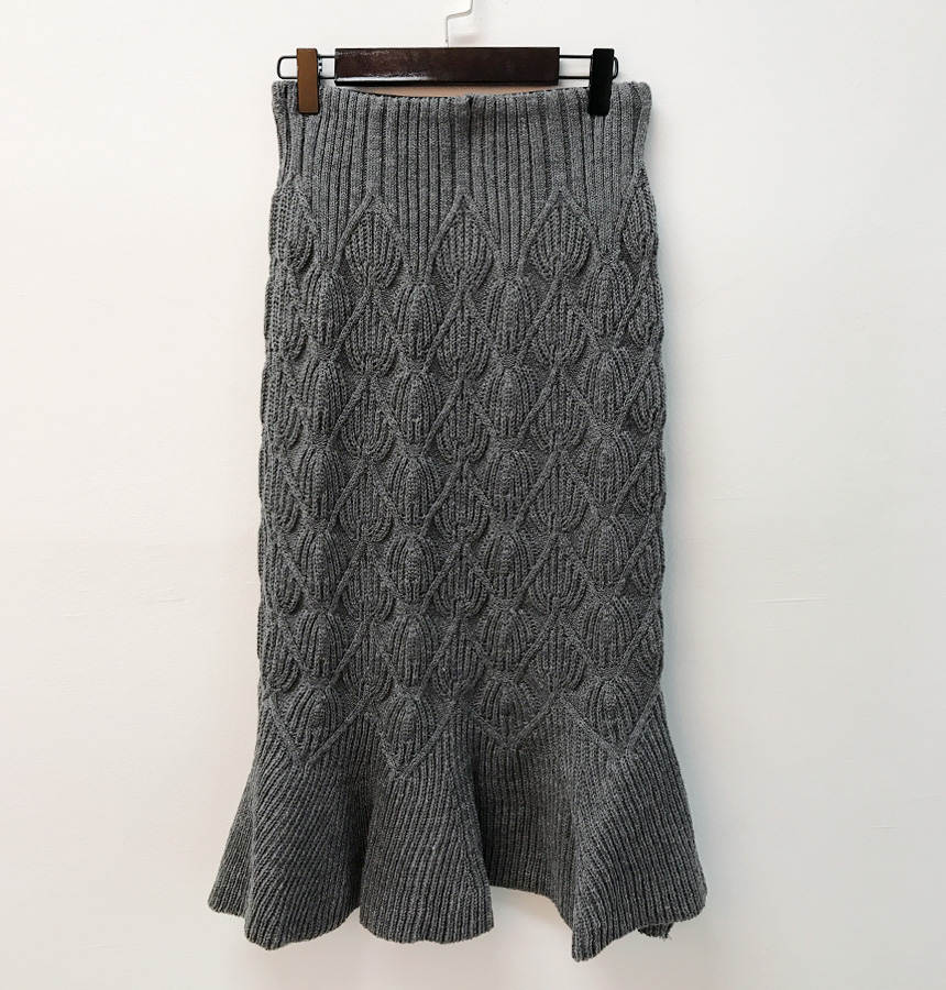 Mermaid Banding Knit Skirt Rong Chimette Coordinat