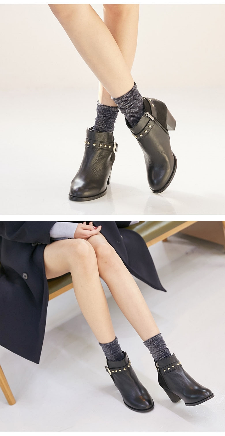 Women's Fall Cowhide Suede Zipper Middle Tongue