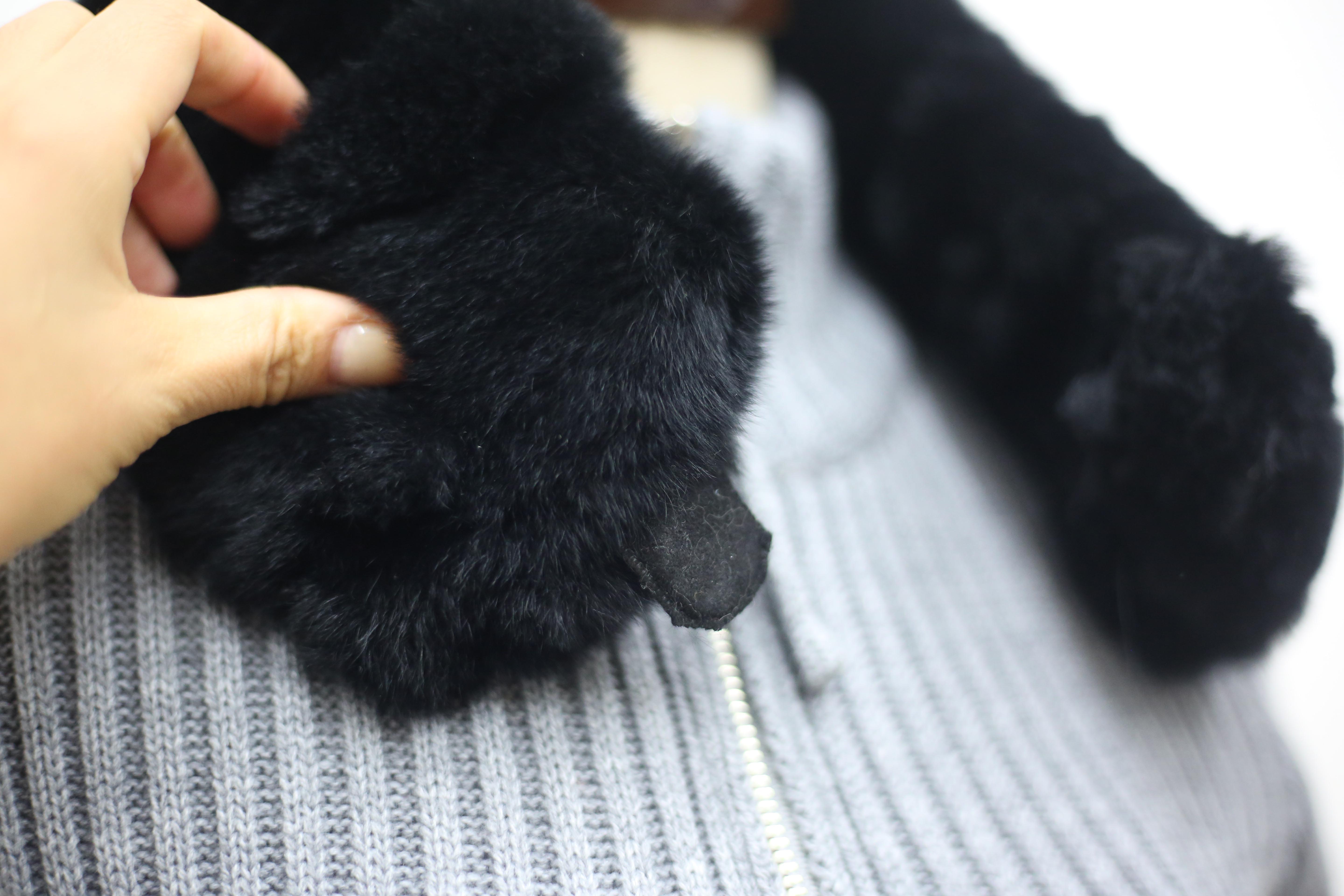 2017FW Rabbit Fur Magnet Shawl Rex Fur Muffler Fur