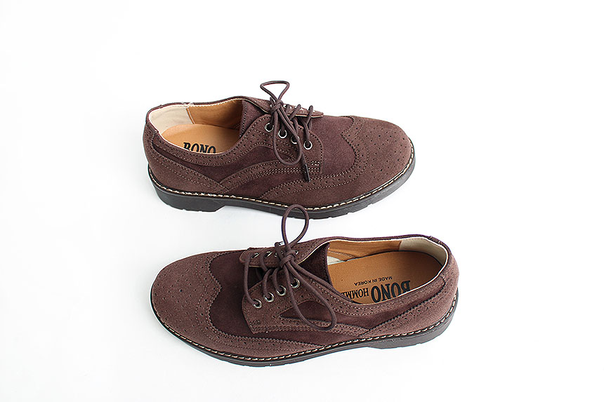 Man Suede Casual Wingtip Shoe Suit Male 30s