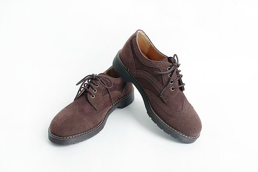 Man Suede Casual Wingtip Shoe Suit Male 30s
