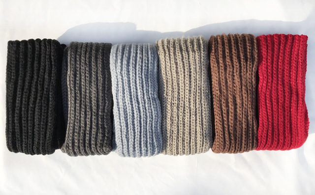 Petite muffler man shawl woman couple