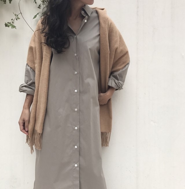 Same day shipping Mens wool muffler Natural look M