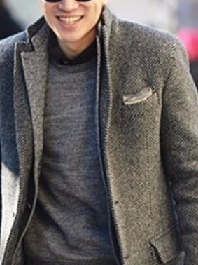 Herringbone muffler Large size Unisex French fashi