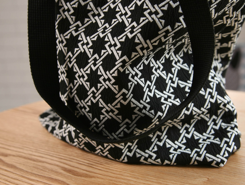 Black and white canvas Eco-bag Unique item Unsurel