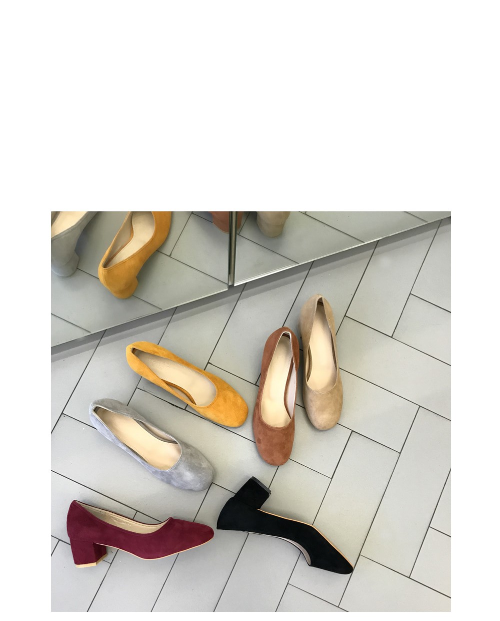 Sheepskin Midhill Pumps 6cm Shoes Simple