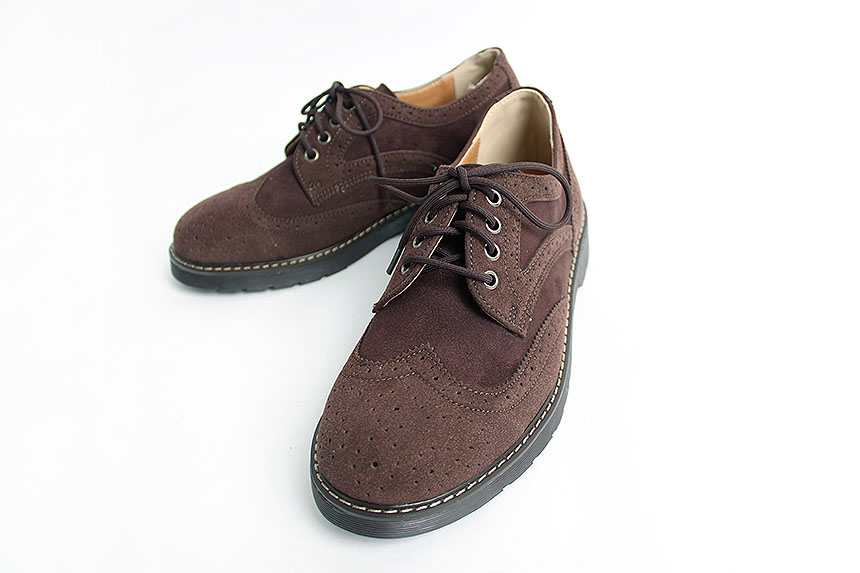 Man Suede Casual Wingtip Shoe Suit Male 30s