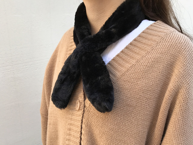Fake Muffler Mink Rex Petite Shawl