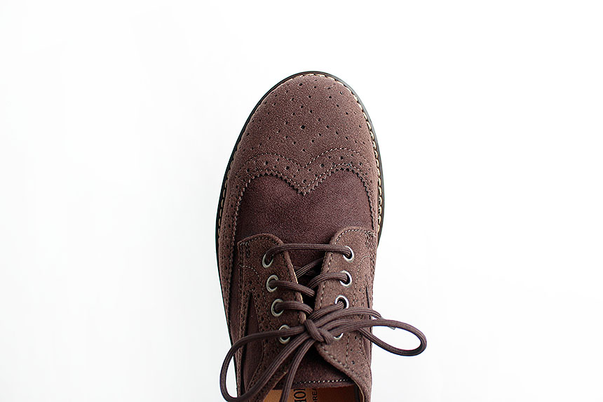 Man Suede Casual Wingtip Shoe Suit Male 30s