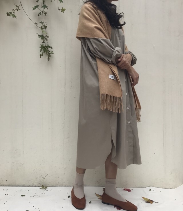 Same day shipping Mens wool muffler Natural look M