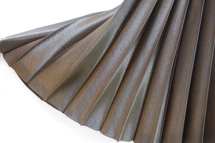 Metallic Pleated Long Skirt Date Coordination