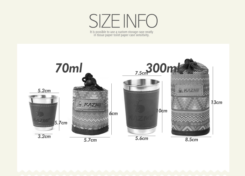 Kasumi Sensation Camping Cup 4p 70ml climbing cup 