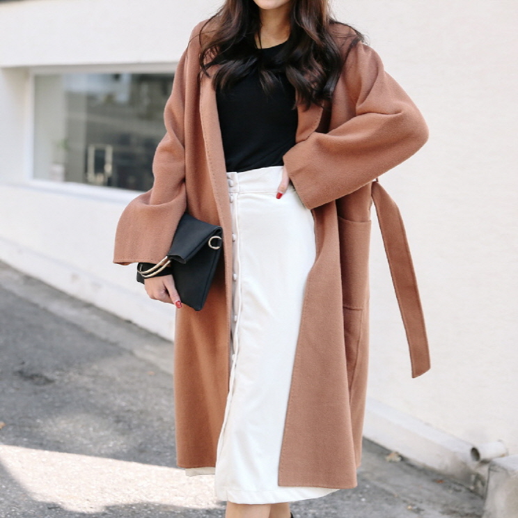 Button long skirt SUIA Unique new student coordina