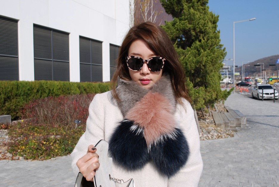 Muse Dewi Ken Dusty Pink Premium Saga Fox Muffler 