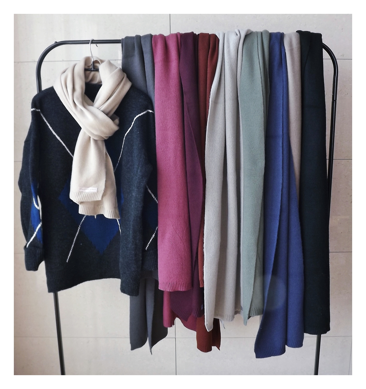 Long knit scarf 10color Women's shawl Soft wint