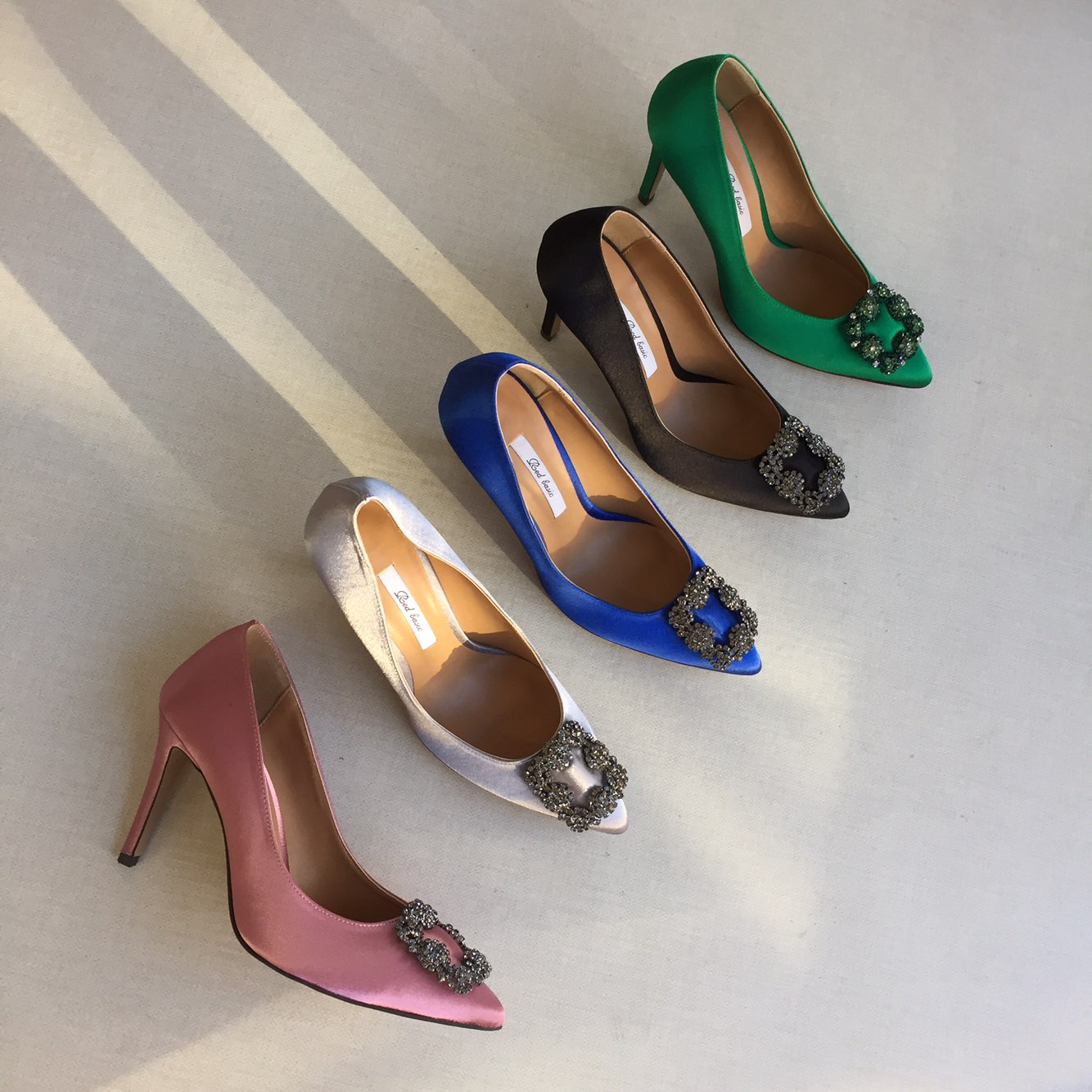 Handmade satin stiletto heel 9cm 5 color jewelry o