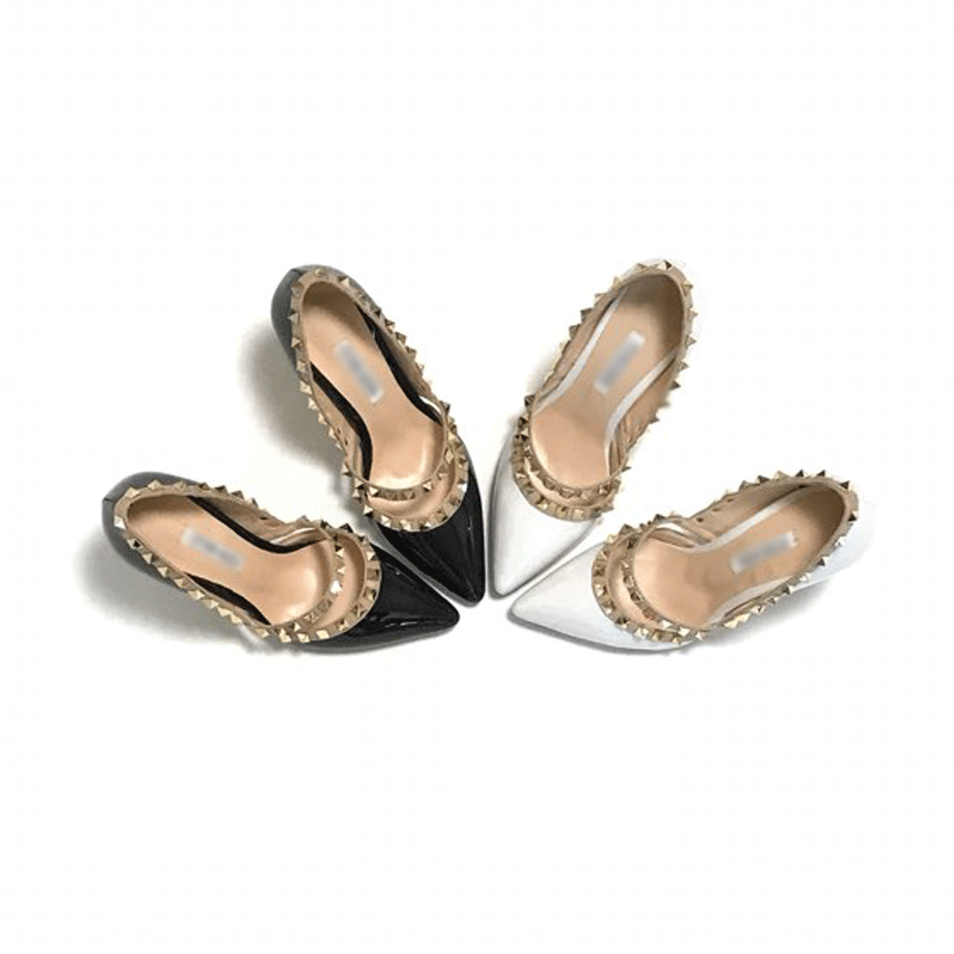 Rock Studded Hill Stiletto Heel Pumps 9cm Heel 9cm