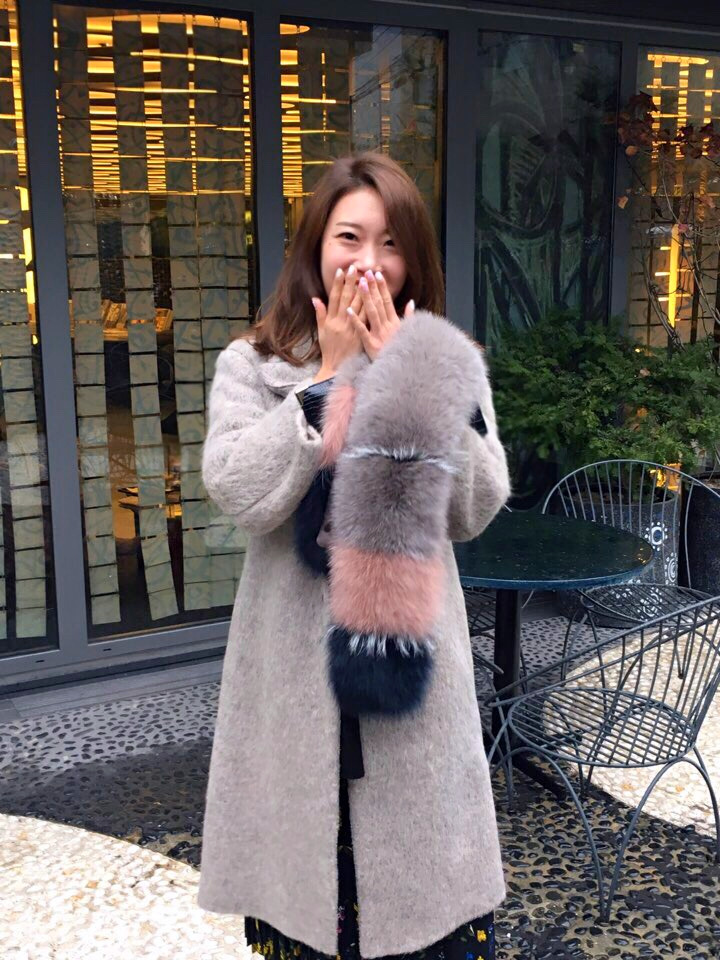 Muse Dewi Ken Dusty Pink Premium Saga Fox Muffler 