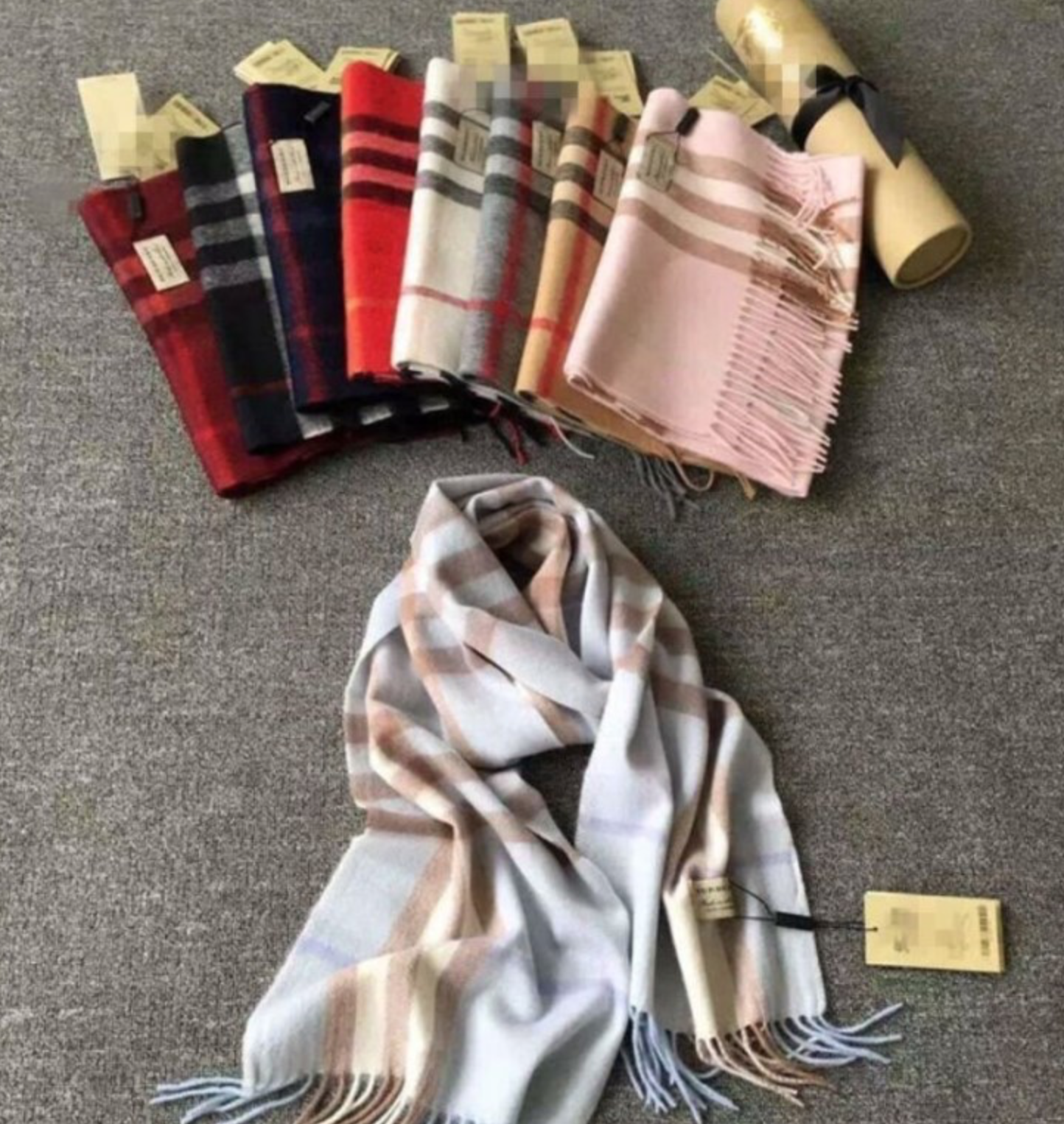 BB Check muffler 17FW winter accessories cashmere 