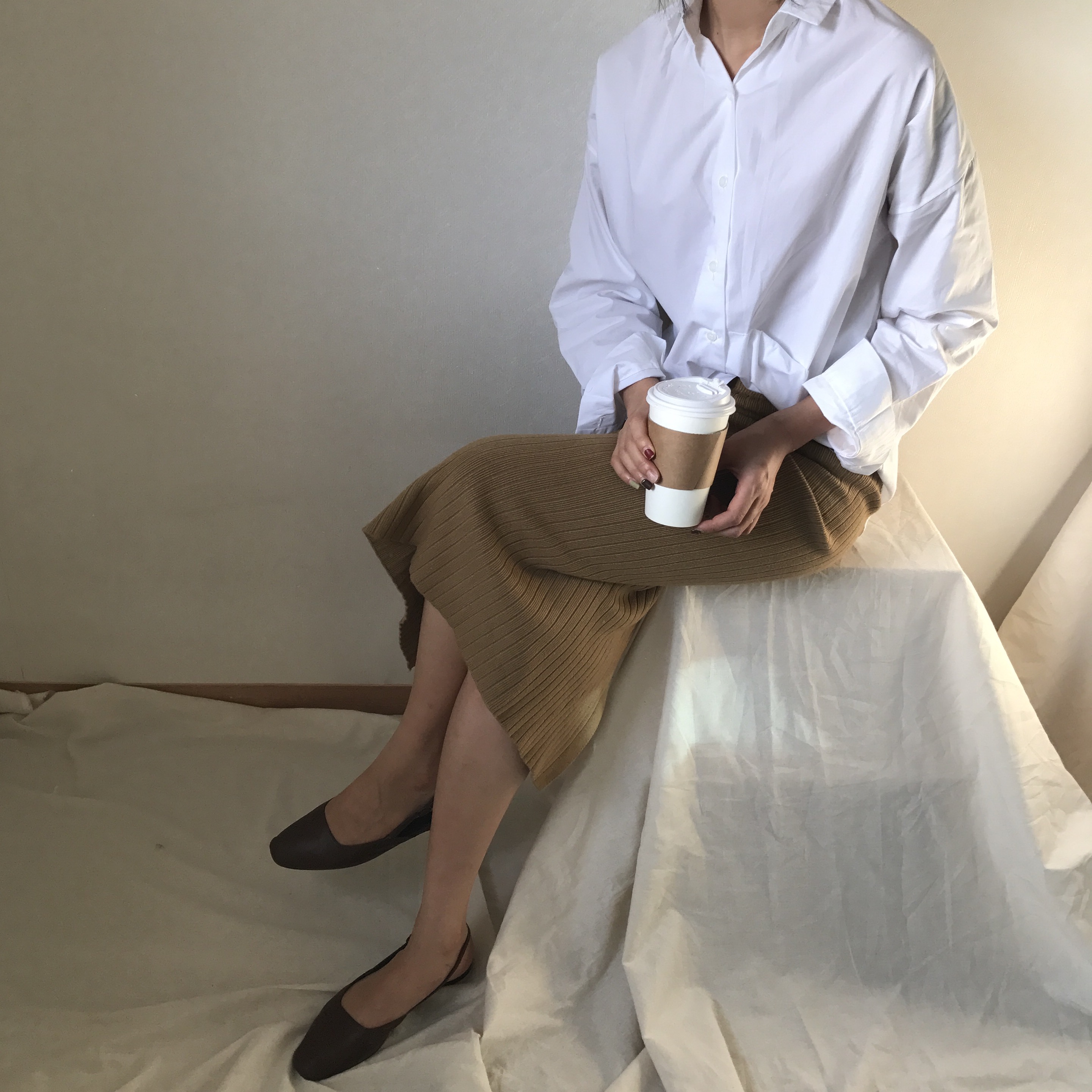 Knit Long Skirts Coordination Winter Fall