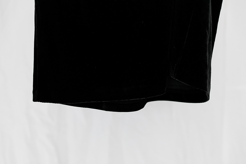 Velvet shirring long skirt 3colors easy to look in