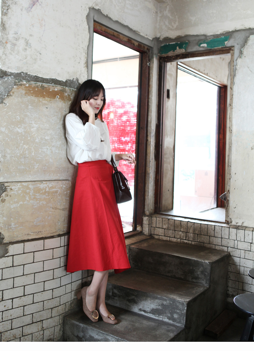 Suede Middle Hill Circle Ring Tongue Pumps 5cm Bla