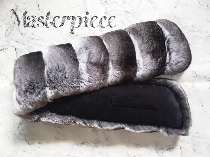 M Chinchilla muffler Black label Luxury look Luxur