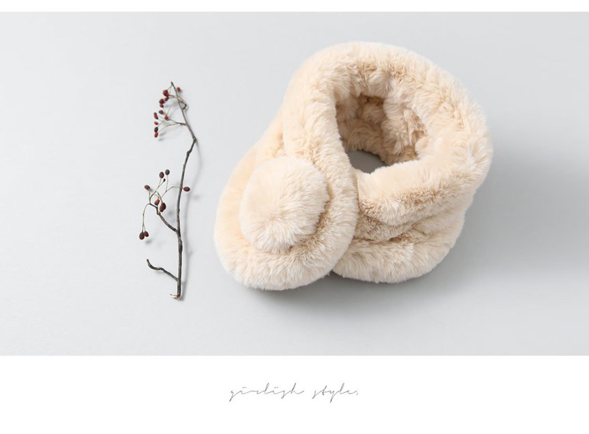 Petite Fake Rabbit Fur Puff Muffler Mink Winter Sh