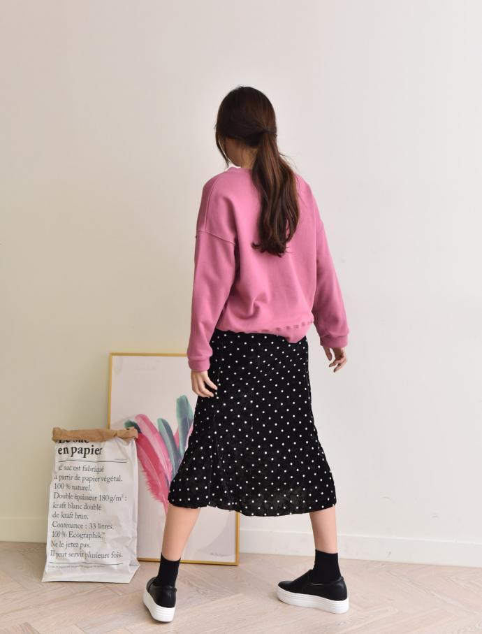 Velvet Dot Mermaid Skirt Banding Long Winter Long 