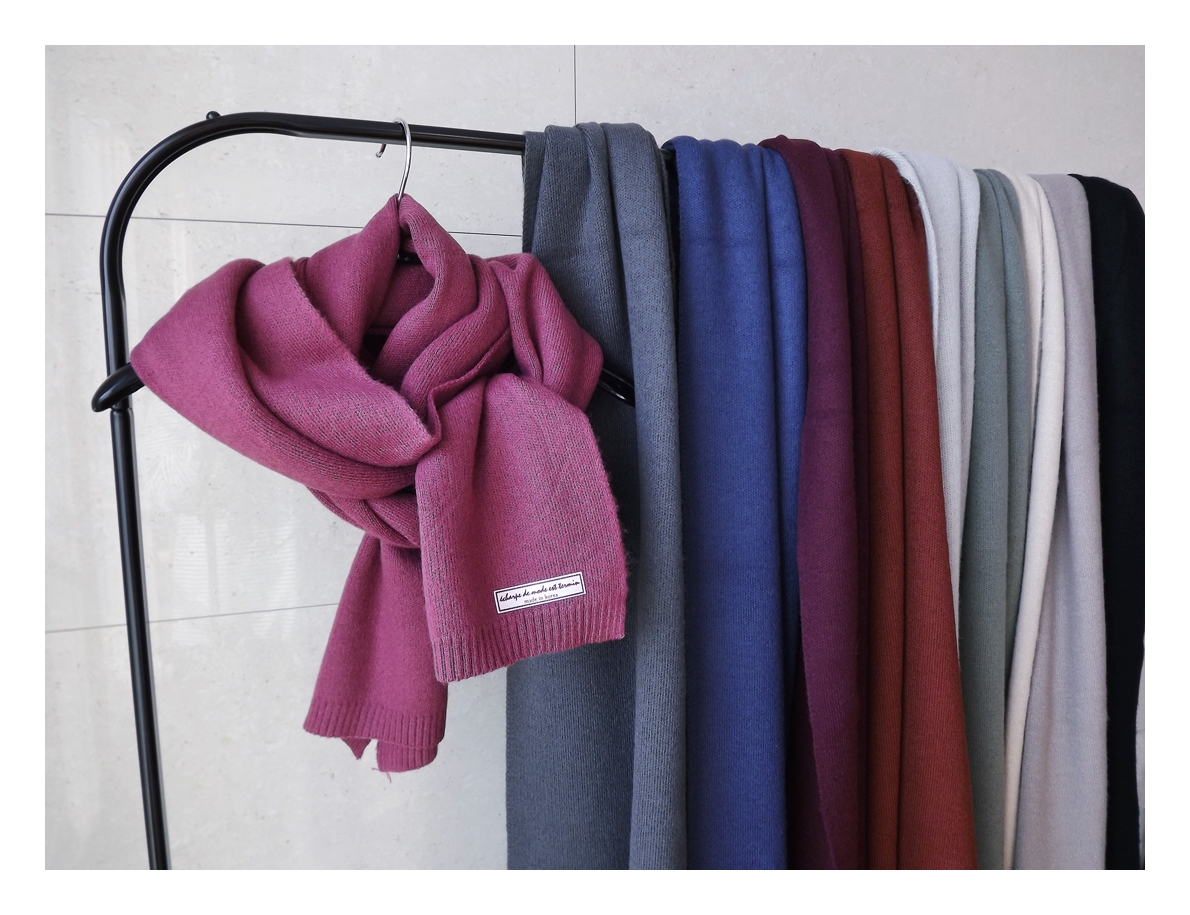 Basic Knit Muffler Winter Long Long-sleeved urban 