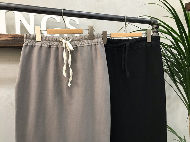 Cotton bending long skirt 2 color 30 women's sh