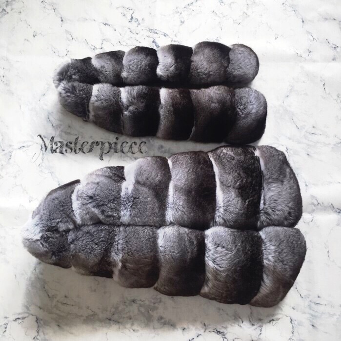 M Chinchilla muffler Black label Luxury look Luxur