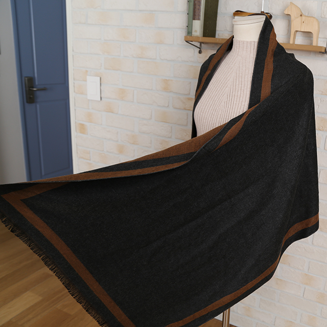 Two-sided color cashmere touch muffler men women c