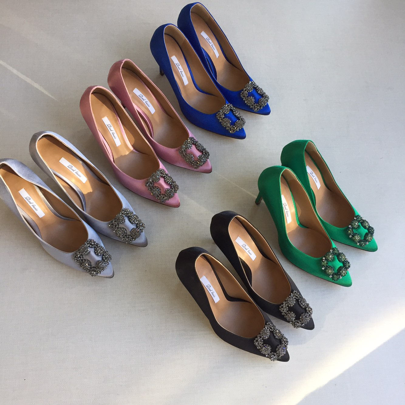 Handmade satin stiletto heel 9cm 5 color jewelry o