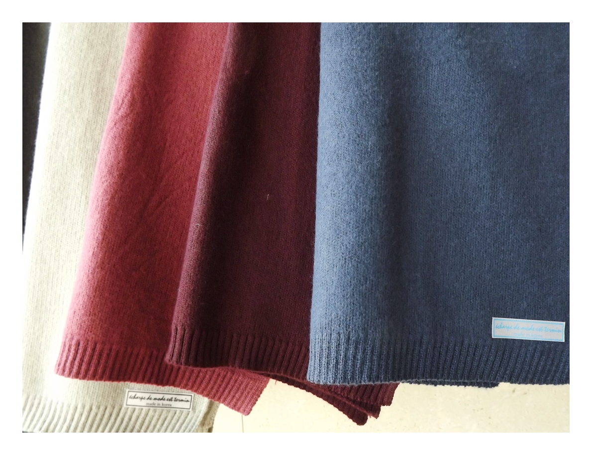 Basic Knit Muffler Winter Long Long-sleeved urban 