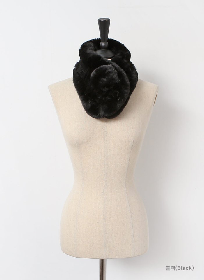 Petite Fake Rabbit Fur Puff Muffler Mink Winter Sh