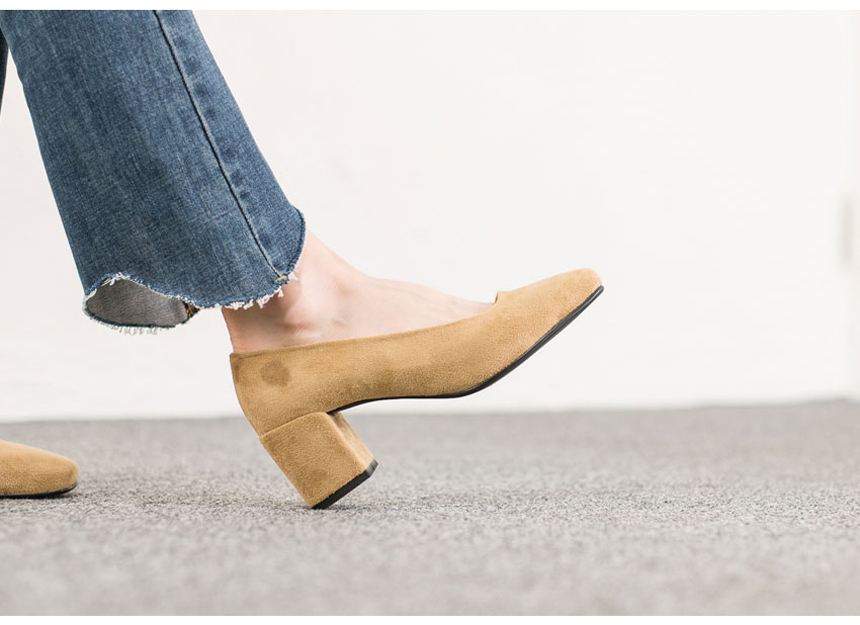 Square Square Shaft Simple Pumps 5.5cm Daily Shoe 