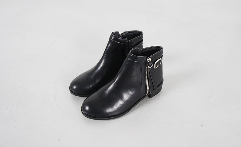 Middle-heeled zipper suede Ankle boots 3color Wome