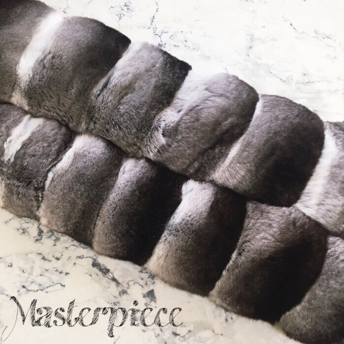 M Chinchilla muffler Black label Luxury look Luxur